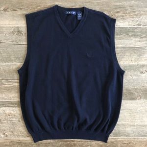 IZOD Navy Blue Pullover Golf Cotton Sweater Vest